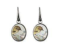 NZ Rock Wren Postage Stamp Earrings